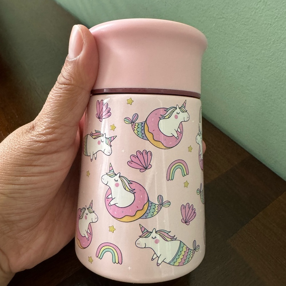 Adorable Pink Unicorn Kids Flask